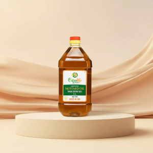 Orgo Life Plus Cold-Pressed Black Mustard Oil 2 Litre | 100% Pure, Natural, Chemical-Free Mustard Oil | FSSAI Certified