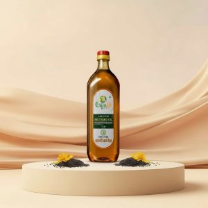 Orgo Life Plus Cold-Pressed Black Mustard Oil Pack of 1 (1L Each) | 100% Pure, Natural, Chemical-Free Mustard Oil | FSSAI Certified